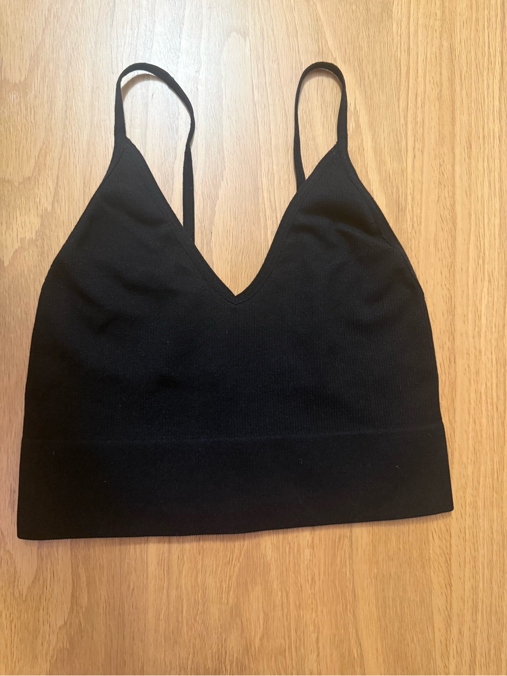 Bozzolo Black Ribbed Knit Top